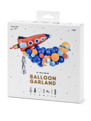 DIY Balonu virtene- raķete (kosmoss), 154x130 cm