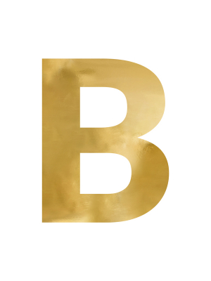Spoguļa burts "B", zelta, 47x60 cm
