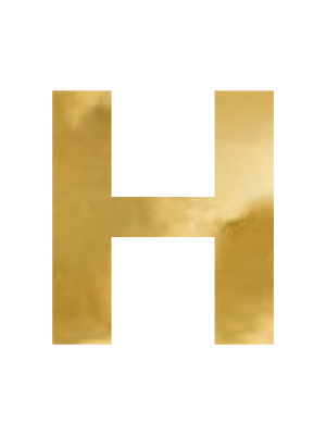 Spoguļa burts "H", zelta, 53x60 cm