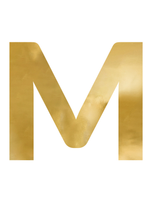 Spoguļa burts "M", zelta, 68x60 cm