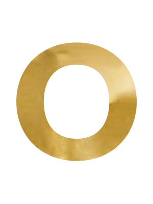 Spoguļa burts "O", zelta, 62x61 cm