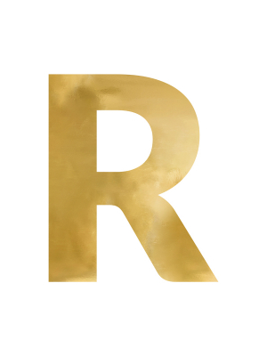 Spoguļa burts "R", zelta, 50x60 cm