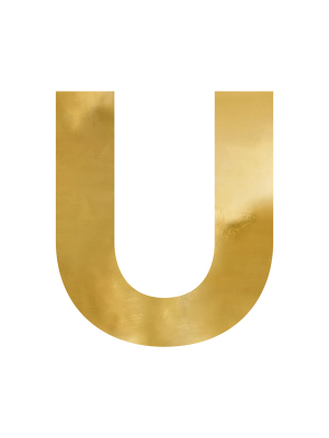 Spoguļa burts "U", zelta, 52x61 cm