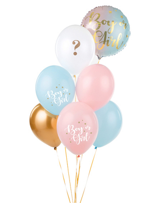 Balloons 30 cm,Boy or Girl, mix (1 pkt / 6 pc.)