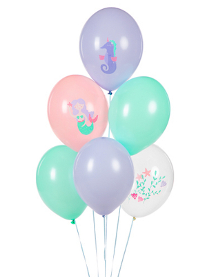 Balloons 30 cm, Sea World, mix (1 pkt / 6 pc.)