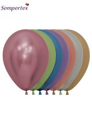 12 gab, Lateksa baloni, hromēti krāsu miks, 30 cm