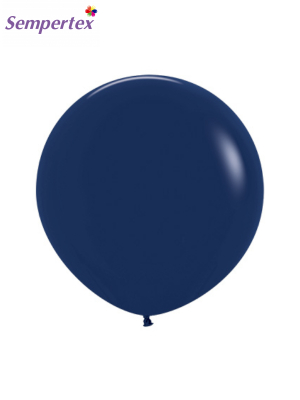 61 cm, 1 gab, Tumši zils, lateksa balons