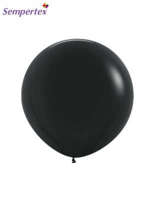 Lateksa balons, melns, 61 cm