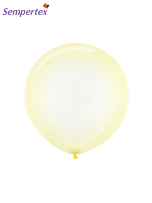 Caurspīdīgs balons, dzeltens pastelis, 61 cm