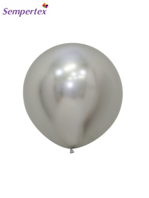 Metalizēts (hromēts) balons, sudraba, 61 cm