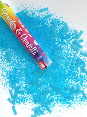 Holi krāsas plaukšķene ar konfeti, zila, 30 cm