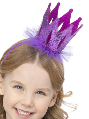 Purple Glitter Crown Headband