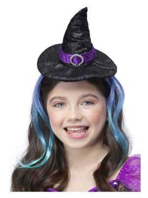 Spīdīga raganas cepure ar matiem