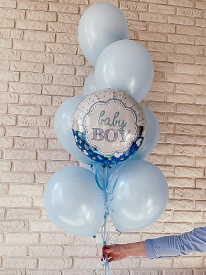 Hēlija balonu pušķis "Baby Boy"