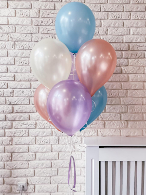 Hēlija balonu pušķis "7 perlamutra baloni"