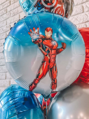 Iron Man, folija balons, aplis, 45 cm
