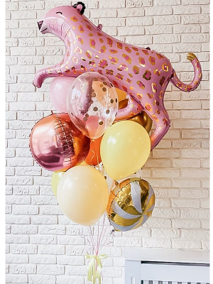 Hēlija balonu pušķis "Leopards"
