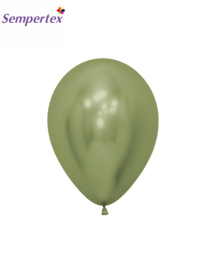 50 gab, 12 cm, Laima zaļš, metalizēts (hromēts) balons