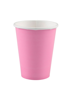 8 gab, Rozā papīra glāzītes, 250 ml