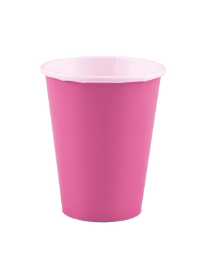 8 gab, Spilgti rozā papīra glāzītes, 250 ml