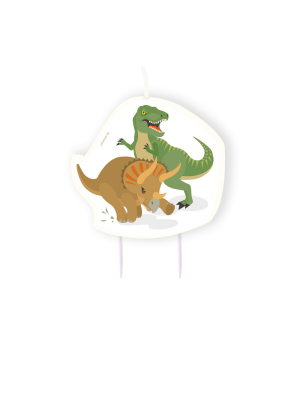 Svece Priecīgais dinozaurs, 10 cm