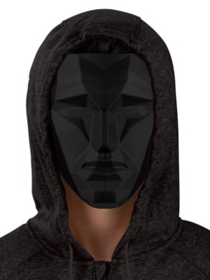 Squid Game cilvēka maska, melnā krāsā