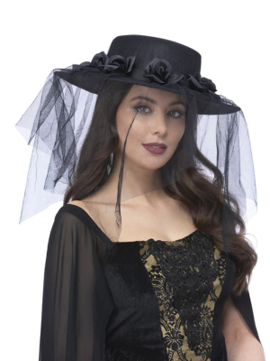 Gotikas stila Melnās atraitnes cepure