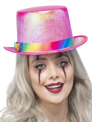 Шляпа клоуна, перламутрово-розовая