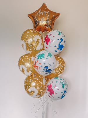 Hēlija balonu pušķis "9 dzimšanas diena"