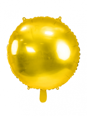 Round foil balloon, 35 cm, gold