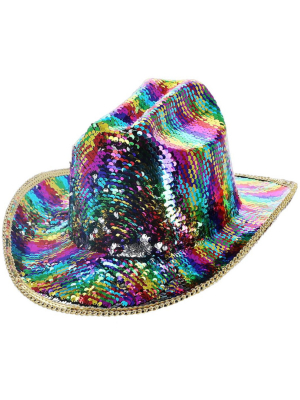 Fever Fliteru Kovboja cepure, varavīksnes krāsā