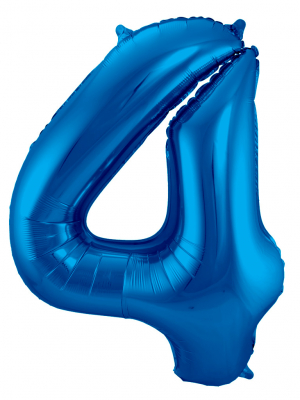 Folijas balons, 4, karaliski zils, 86 cm