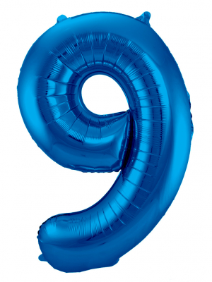Folijas balons, 9, karaliski zils, 86 cm