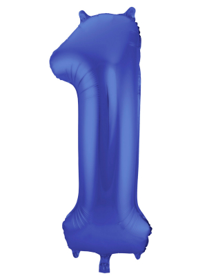 Folijas balons, 1, matēts zils, 86 cm