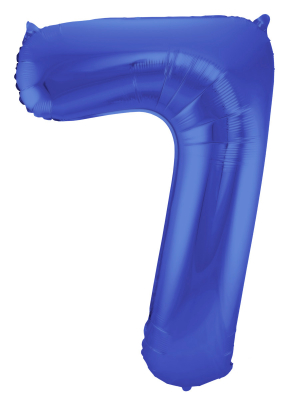 Folijas balons, 7, matēts zils, 86 cm