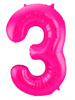 Folijas balons, 3, purpura rozā, 86 cm