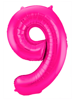+Folijas balons, 9, purpura rozā, 86 cm