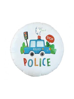 Круглый фольгированный шар "Полиция", 45 см