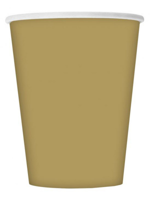 Paper cups Gold, 270 ml, 8 pcs