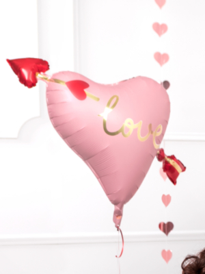 Фольгированный шар Сердце со стрелой "love", 76 х 55 см
