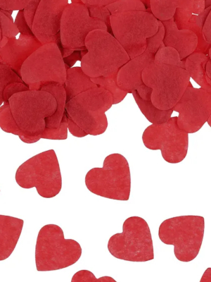 15 g,Confetti Hearts, 1,6x1,6 cm, red