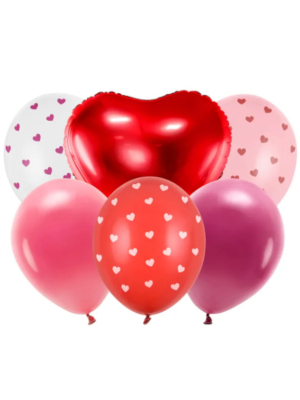 6 шт, Воздушные шары "Be mine valentine"
