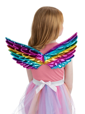 Metāliski varavīksnes vienradžu spārni