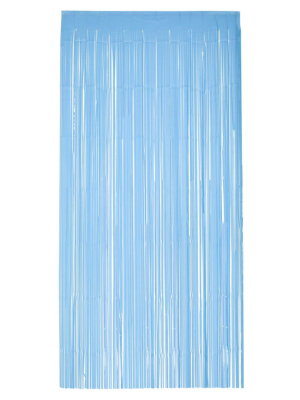 Matēts lietutiņa aizkars, gaiši zils, 91 x 244 cm