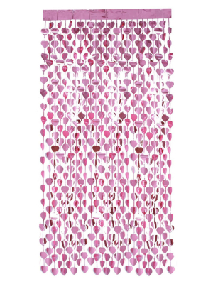 Folija siržu lietutiņa aizkars, rozā, 91 x 244 cm