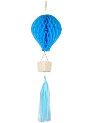 Papīra šūnu gaisa balons, zilā krāsā, 90 cm