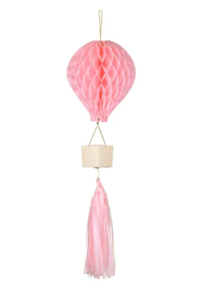 Papīra šūnu gaisa balons, rozā krāsā, 90 cm