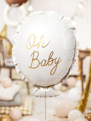 Foil balloon Oh baby, 37.5 x 53 cm, mix