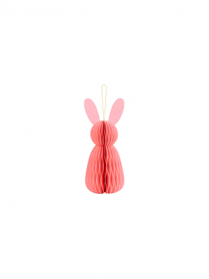 Paper decoration honeycomb Bunny, pink, 30 cm