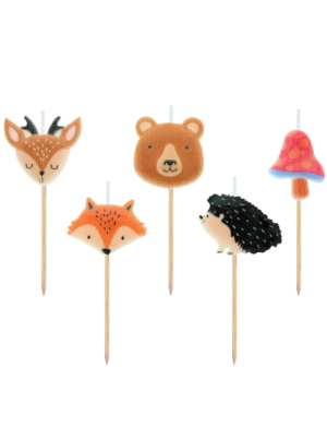 Pick candles Forest animals, 5 pcs